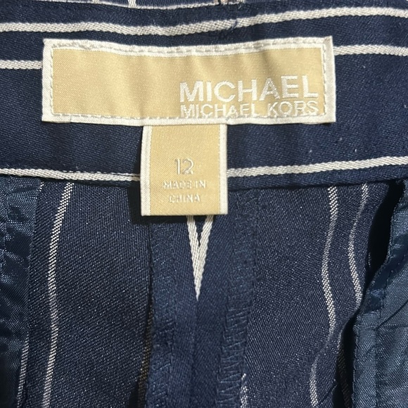 Michael Kors Women's Navy Blue Pin Stripe Pants - Picture 5 of 5